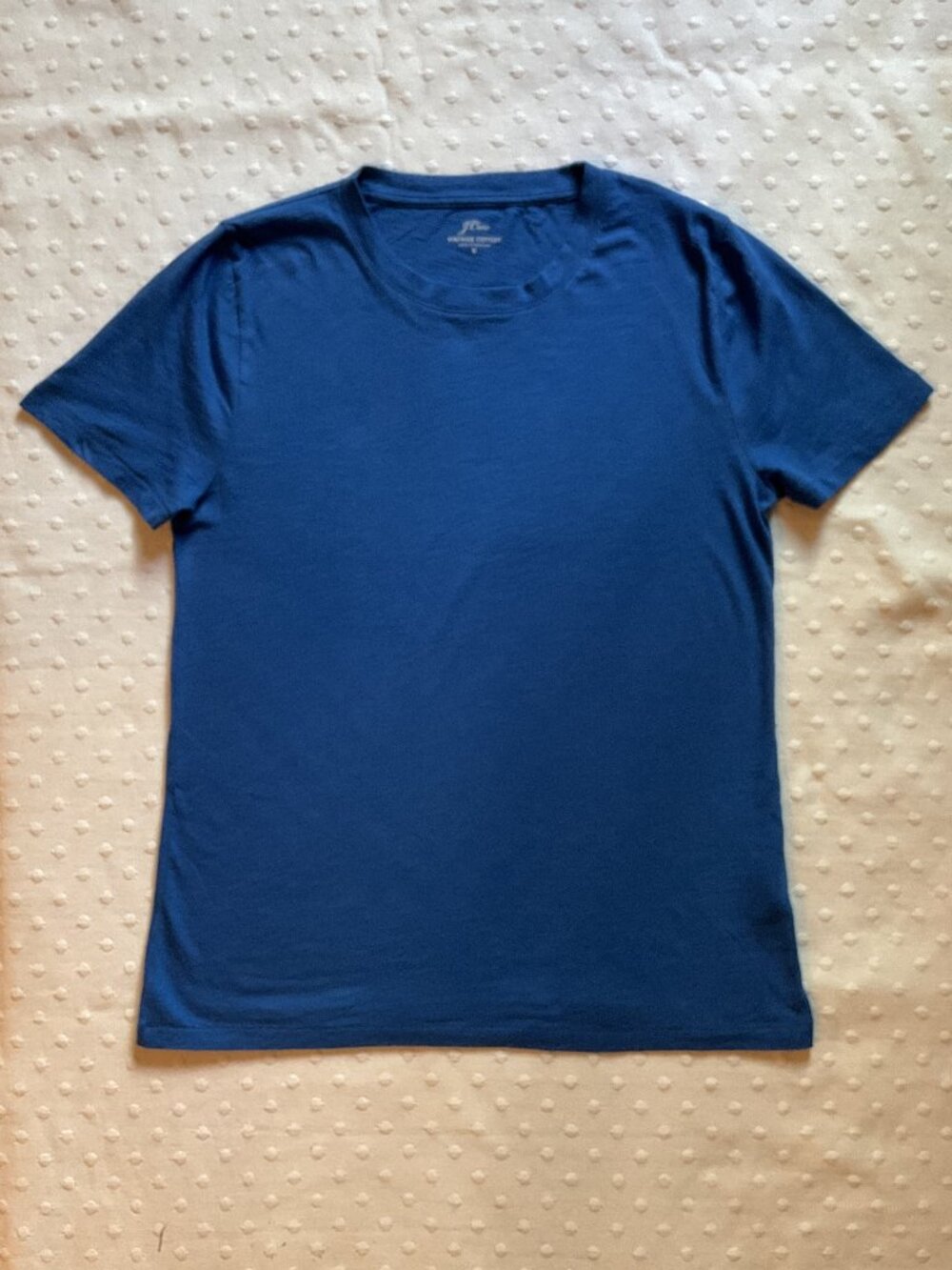 J Crew Women’s Vintage Cotton Crewneck T-Shirt, S/S, Blue, Sz S